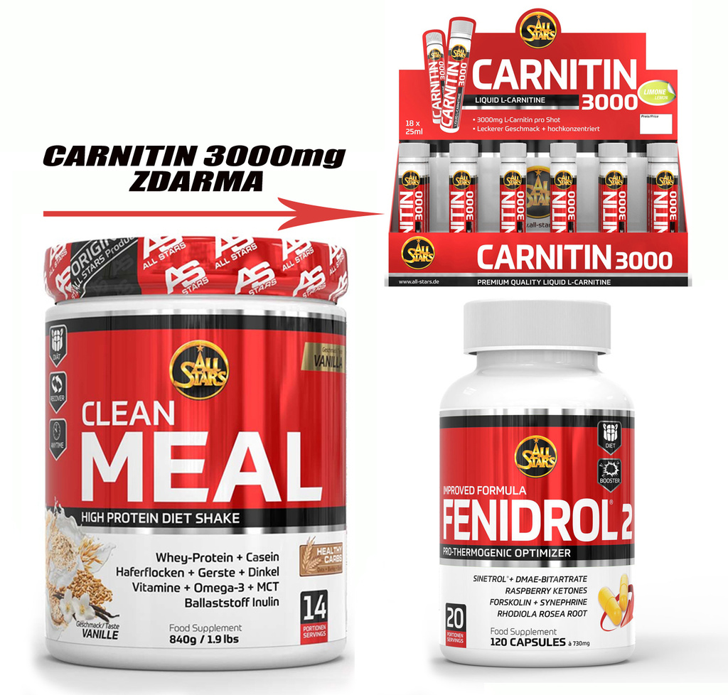 Clean Meal + Fenidrol2 + carnitin zdarma
