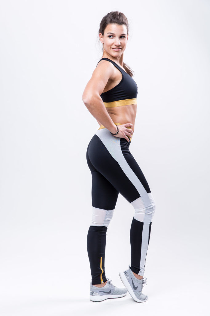 Legíny dámské SQUAT QUEEN bílá/černá