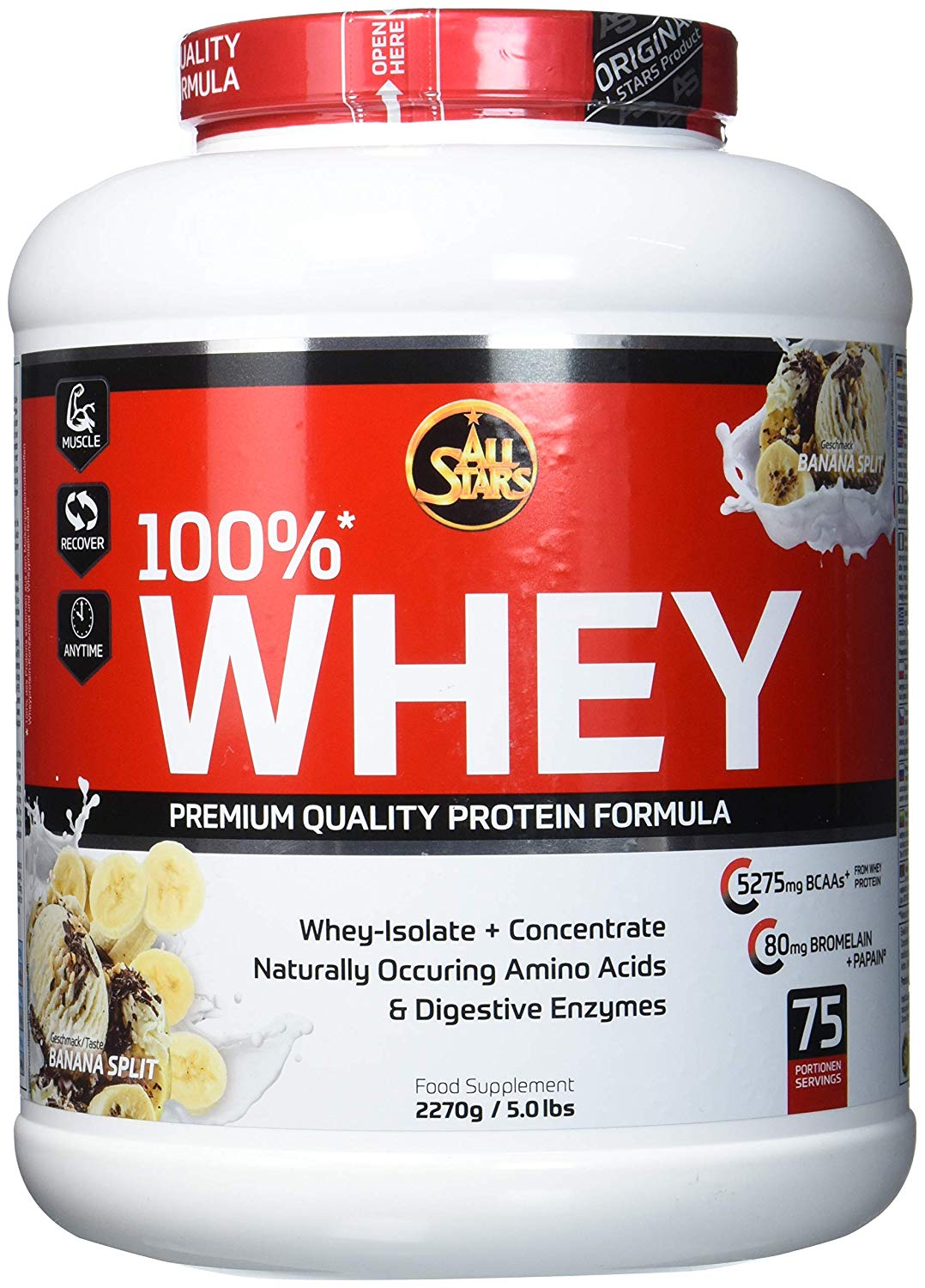 All Stars ALL STARS 100% WHEY PROTEIN 2270g  Banán