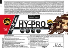 HY-PRO etiketa banán čokoláda